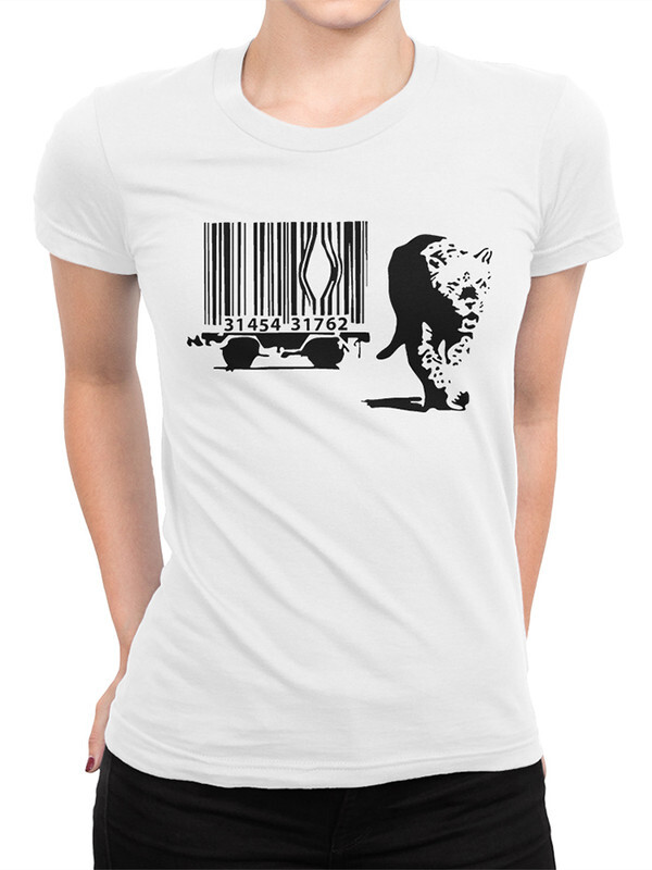 

Футболка женская Dream Shirts Леопард Бэнкси белая L, Белый, Леопард Бэнкси