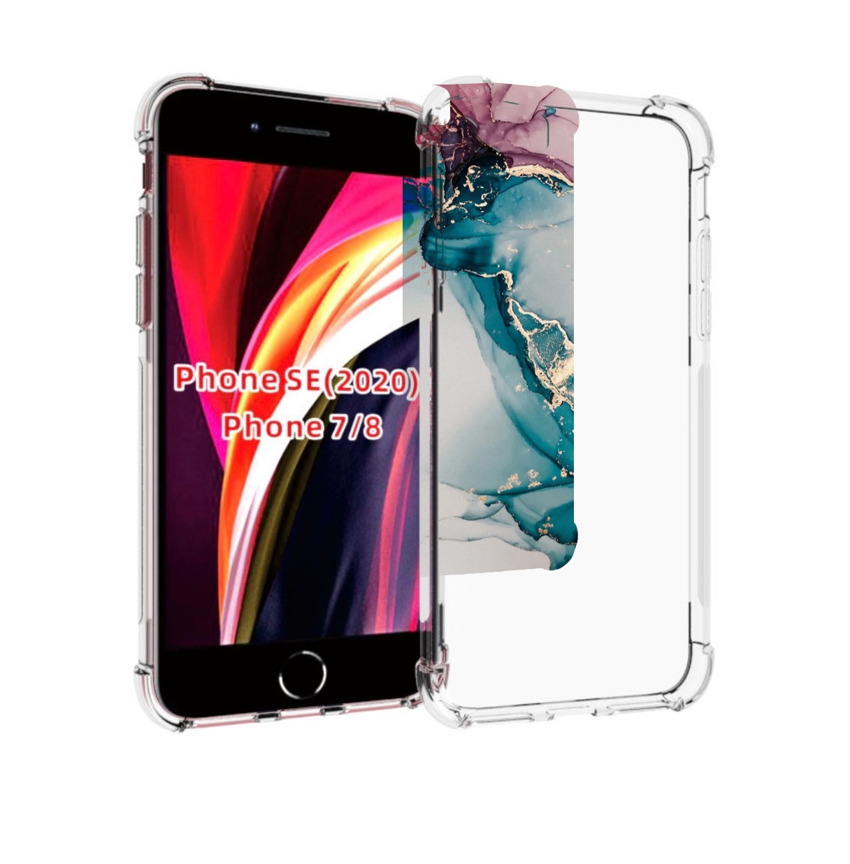 

Чехол MyPads фиолетовый синий краски для iPhone 7 4.7 / iPhone 8 / iPhone SE 2 (2020), Прозрачный, Tocco