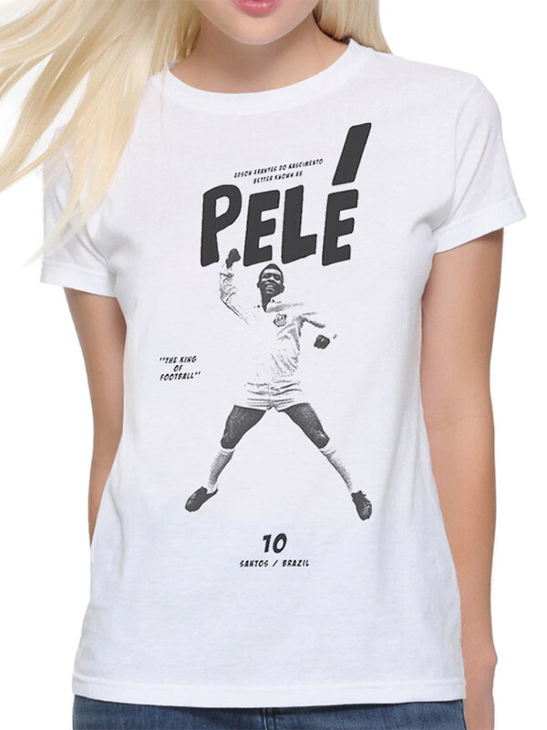 

Футболка женская Dream Shirts Пеле белая 3XL, Белый, Пеле
