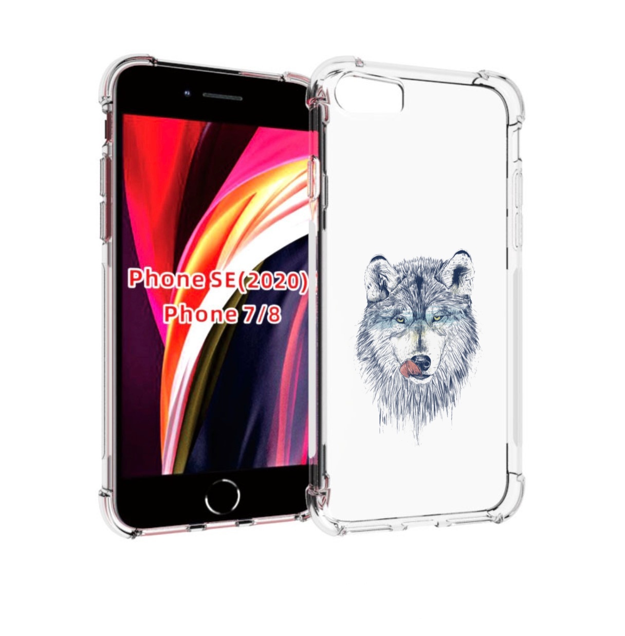 

Чехол MyPads голодгый волк для iPhone 7 4.7 / iPhone 8 / iPhone SE 2 (2020), Прозрачный, Tocco