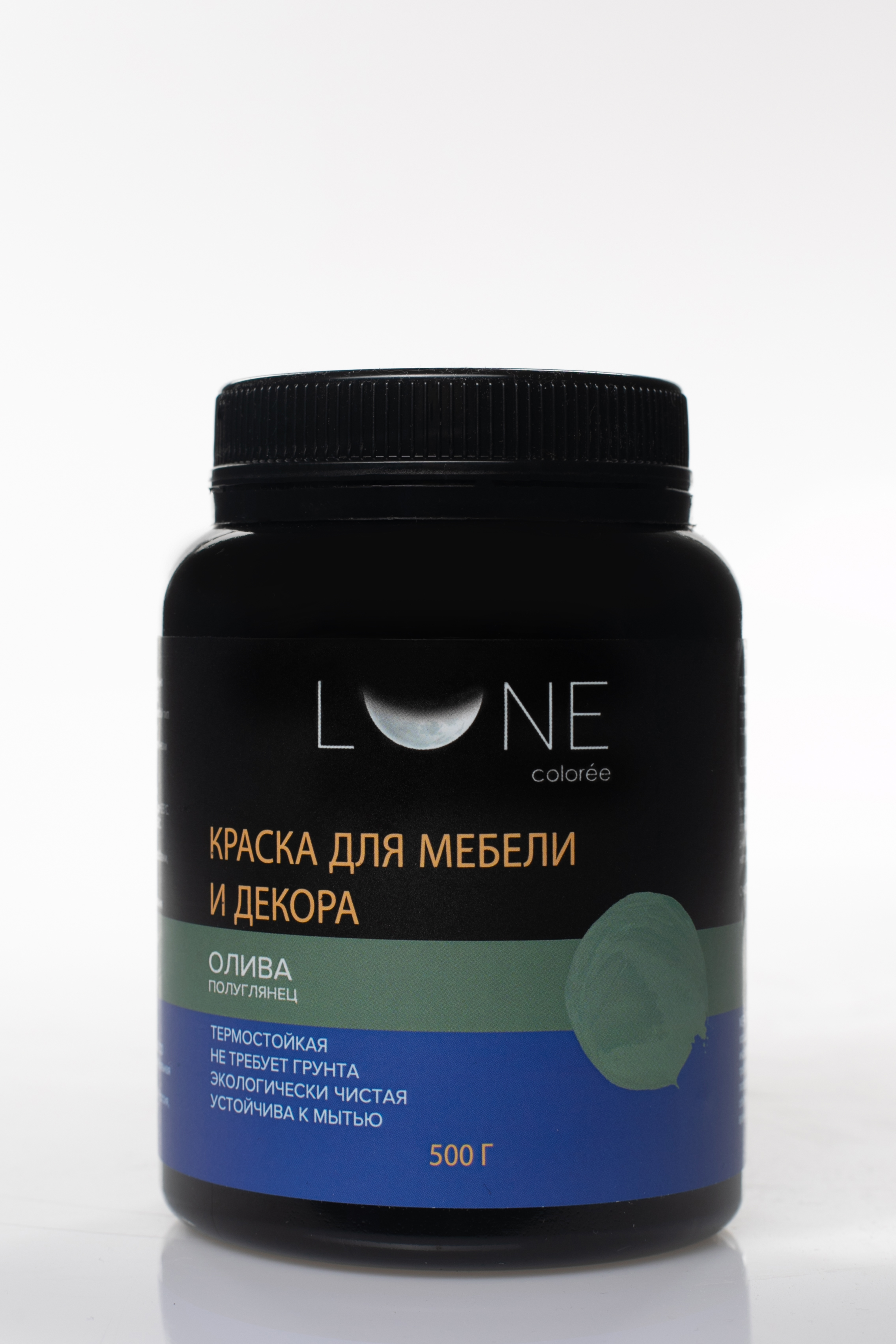 

Краска для мебели и декора LUNE COLOREE цвет Олива (500г) 3 шт
