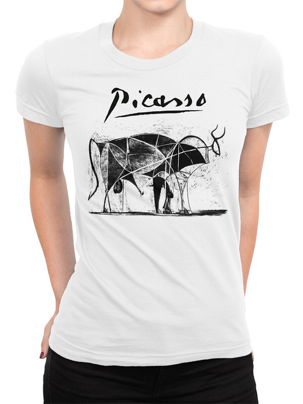 

Футболка женская Dream Shirts Пикассо - Бык белая 2XL, Белый, Пикассо - Бык