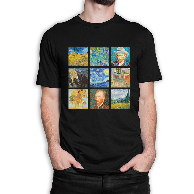 

Футболка мужская Dream Shirts Ван Гог черная 2XL, Черный, Ван Гог