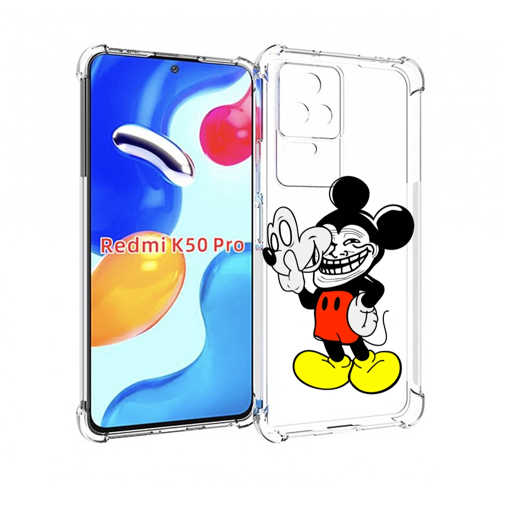 

Чехол MyPads микки-маус-троллер для Xiaomi Redmi K50/K50 Pro, Прозрачный, Tocco