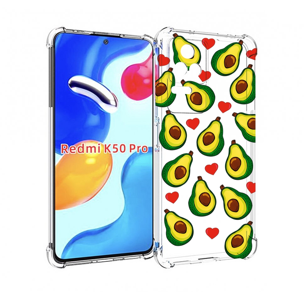 

Чехол MyPads миленькие-авокадо для Xiaomi Redmi K50 / K50 Pro, Прозрачный, Tocco