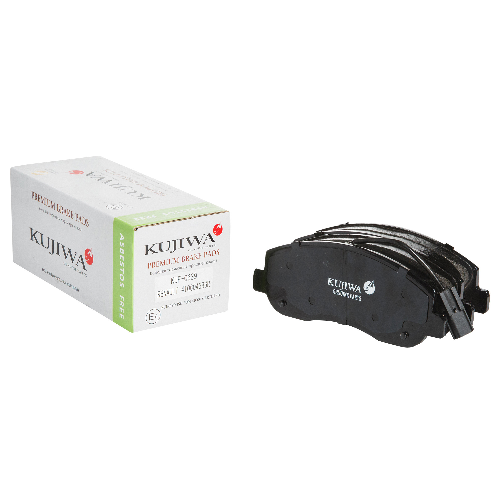 

Колодки тормозные передние с пластинами KUF0639 KUJIWA 410604386R RENAULT