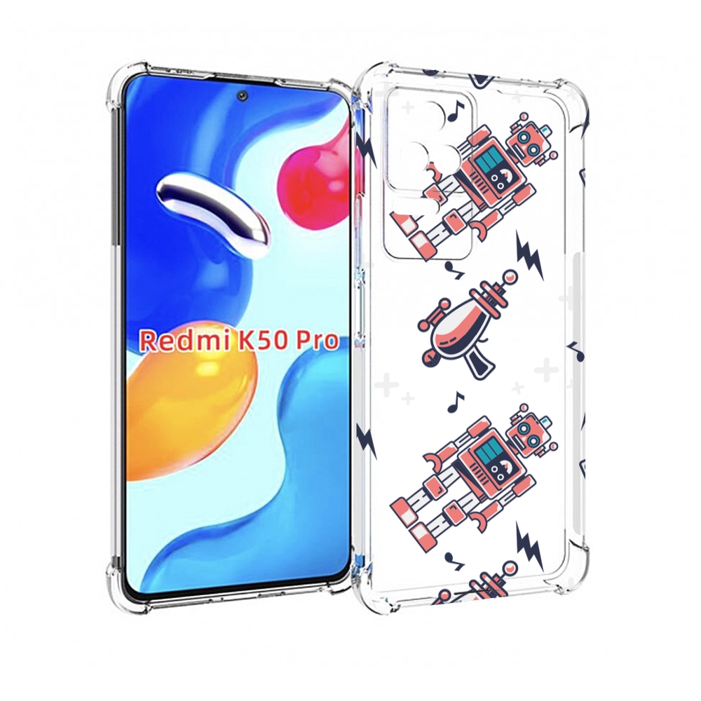 

Чехол MyPads мини-роботы для Xiaomi Redmi K50 / K50 Pro, Прозрачный, Tocco