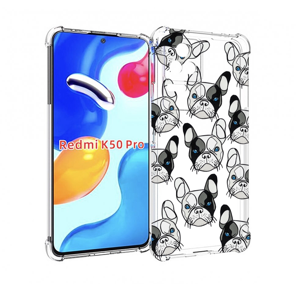 

Чехол MyPads мини-собачки-черно-белый для Xiaomi Redmi K50 / K50 Pro, Прозрачный, Tocco
