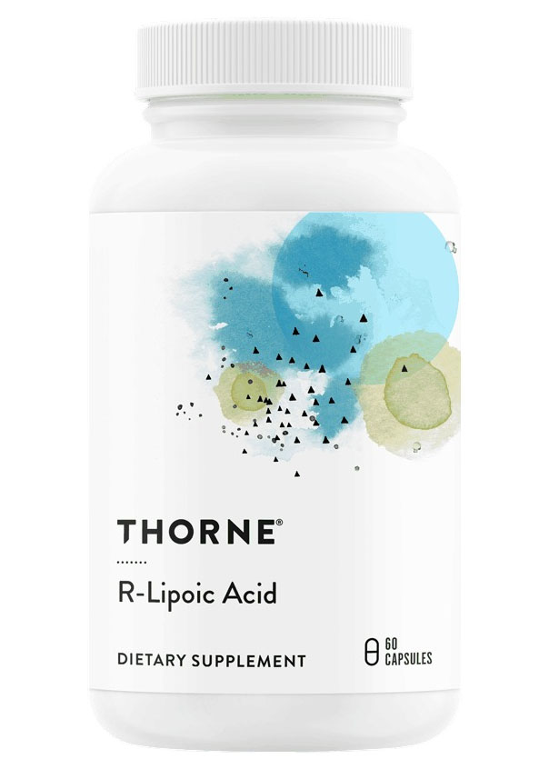 R-липоевая кислота 100 мг, R-lipoic acid 100 mg, Thorne Researc, капсулы 60 шт., Thorne Research  - купить