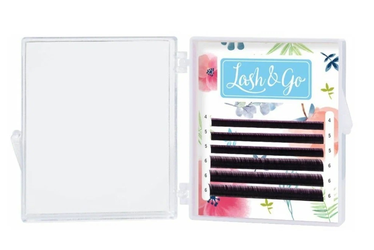 

Ресницы Lash&Go мини D 0.12 13-16 мм 6 линий, Черный, LL621511