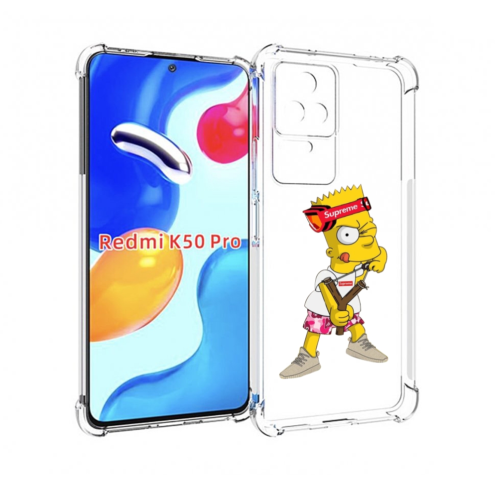 

Чехол MyPads модный-барт-симпсон для Xiaomi Redmi K50/K50 Pro, Прозрачный, Tocco