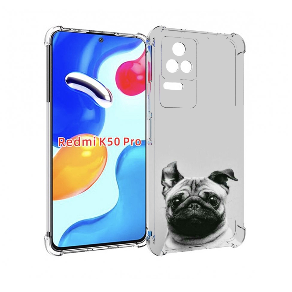 

Чехол MyPads мопс для Xiaomi Redmi K50 / K50 Pro, Прозрачный, Tocco