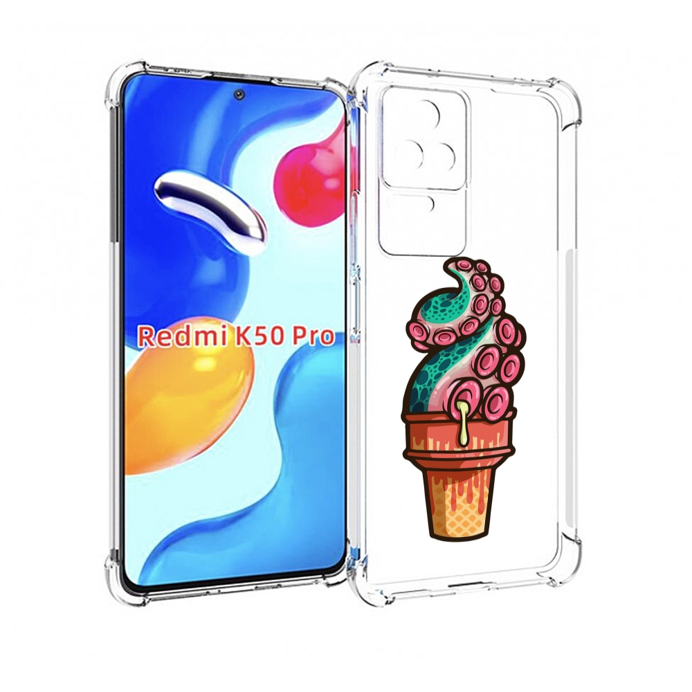 

Чехол MyPads мороженное для Xiaomi Redmi K50 / K50 Pro, Прозрачный, Tocco
