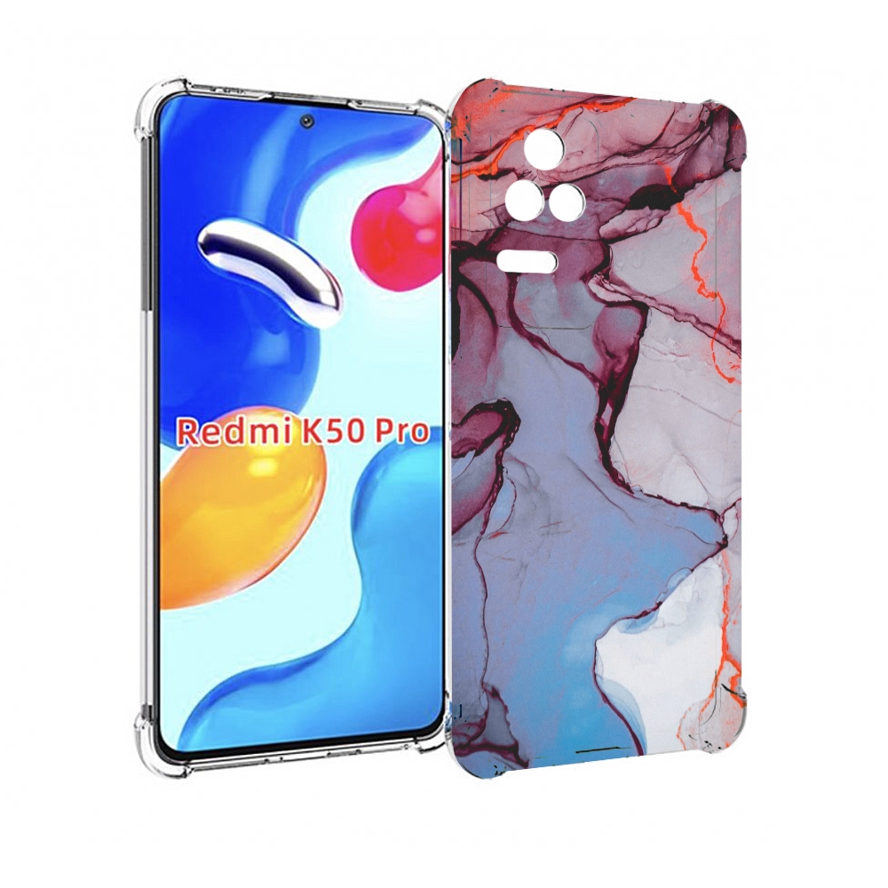 

Чехол MyPads мраморный рисунок для Xiaomi Redmi K50 / K50 Pro, Прозрачный, Tocco