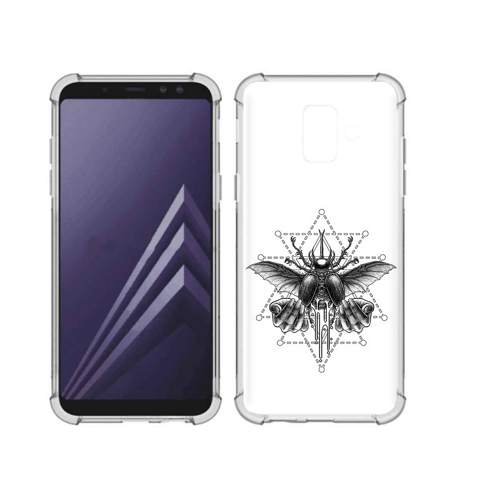 

Чехол MyPads Tocco для Samsung Galaxy A6 (2018) скарабей (PT111558.582.601), Прозрачный, Tocco