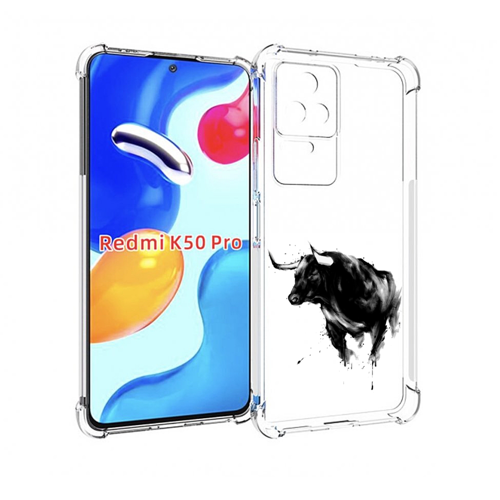 

Чехол MyPads бык для Xiaomi Redmi K50 / K50 Pro, Прозрачный, Tocco