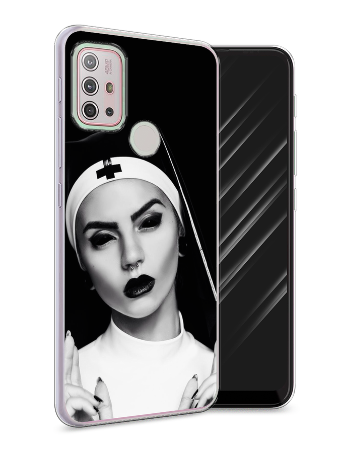 

Чехол Awog на Lenovo K13 Note/Motorola Moto G10/G20/G30 "Черная монашка", Разноцветный, 242150-9
