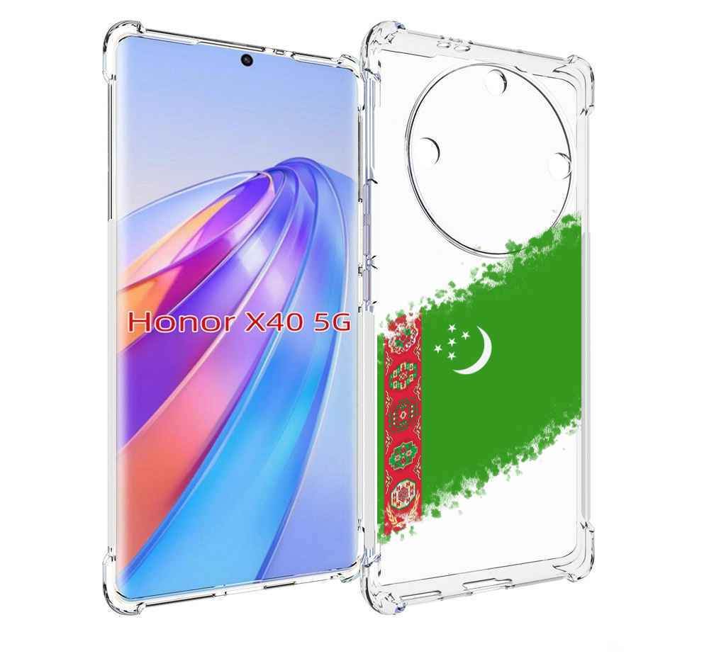

Чехол MyPads флаг герб Туркменистан-1 для Honor X40, Прозрачный, Tocco