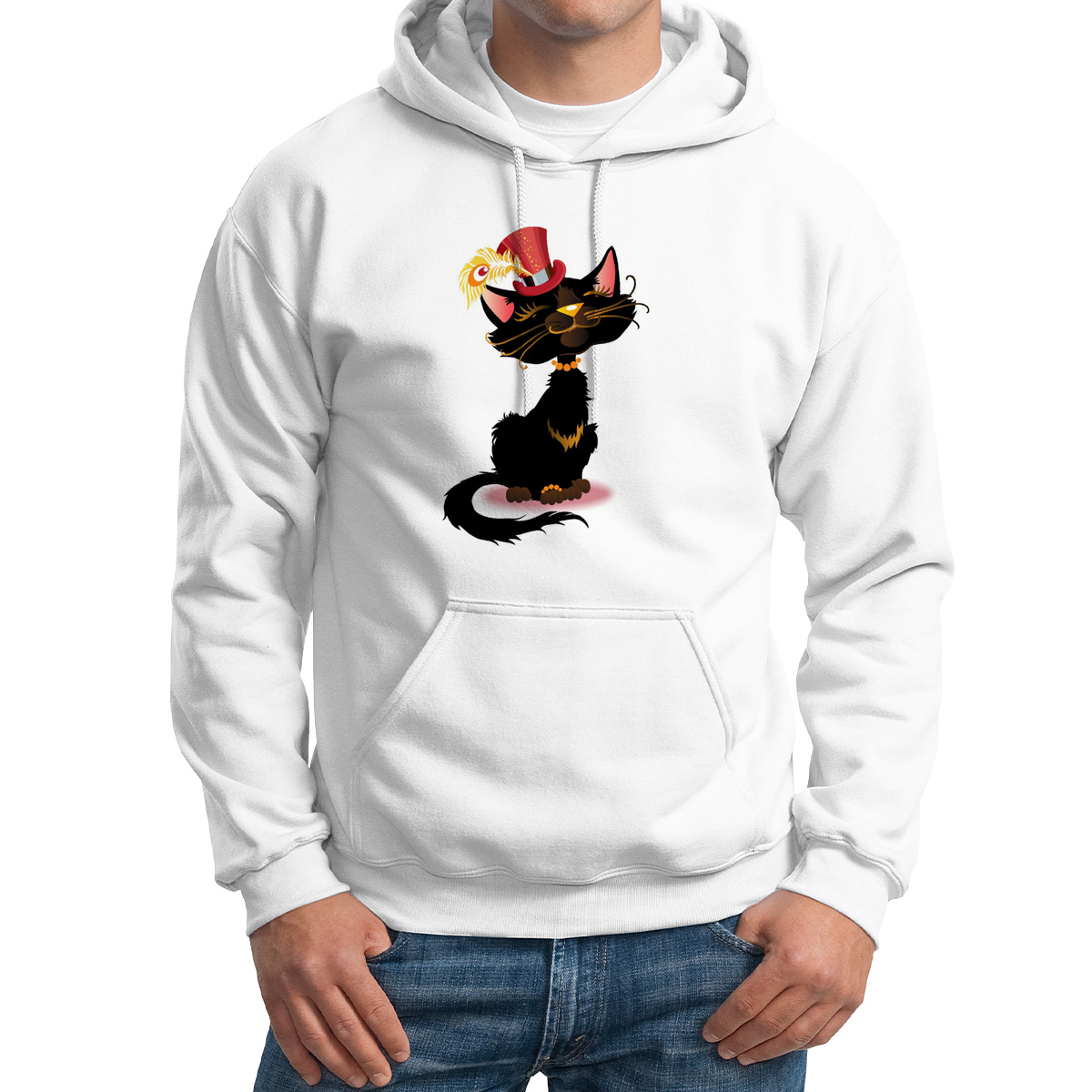 

Худи унисекс CoolPodarok Кошечка есть пара белое 50 RU, Белый, M0113934