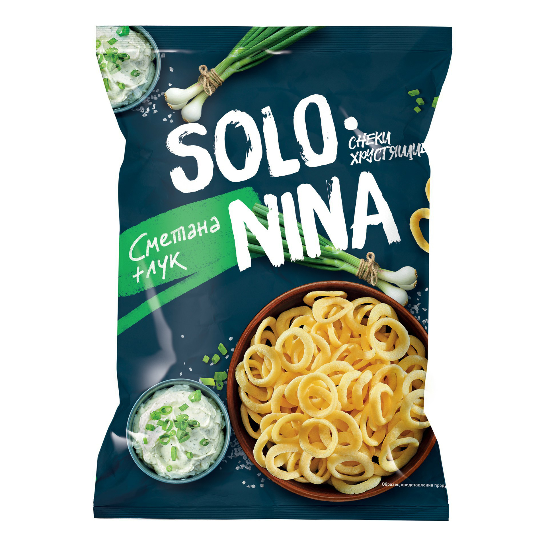 фото Луковые кольца solo nina со вкусом сметаны и лука 90 г