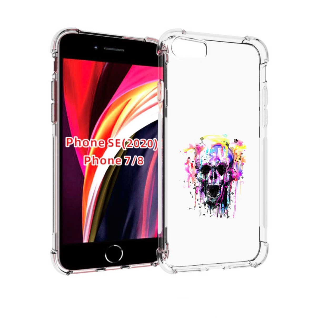 

Чехол MyPads граффити череп для iPhone 7 4.7 / iPhone 8 / iPhone SE 2 (2020), Прозрачный, Tocco