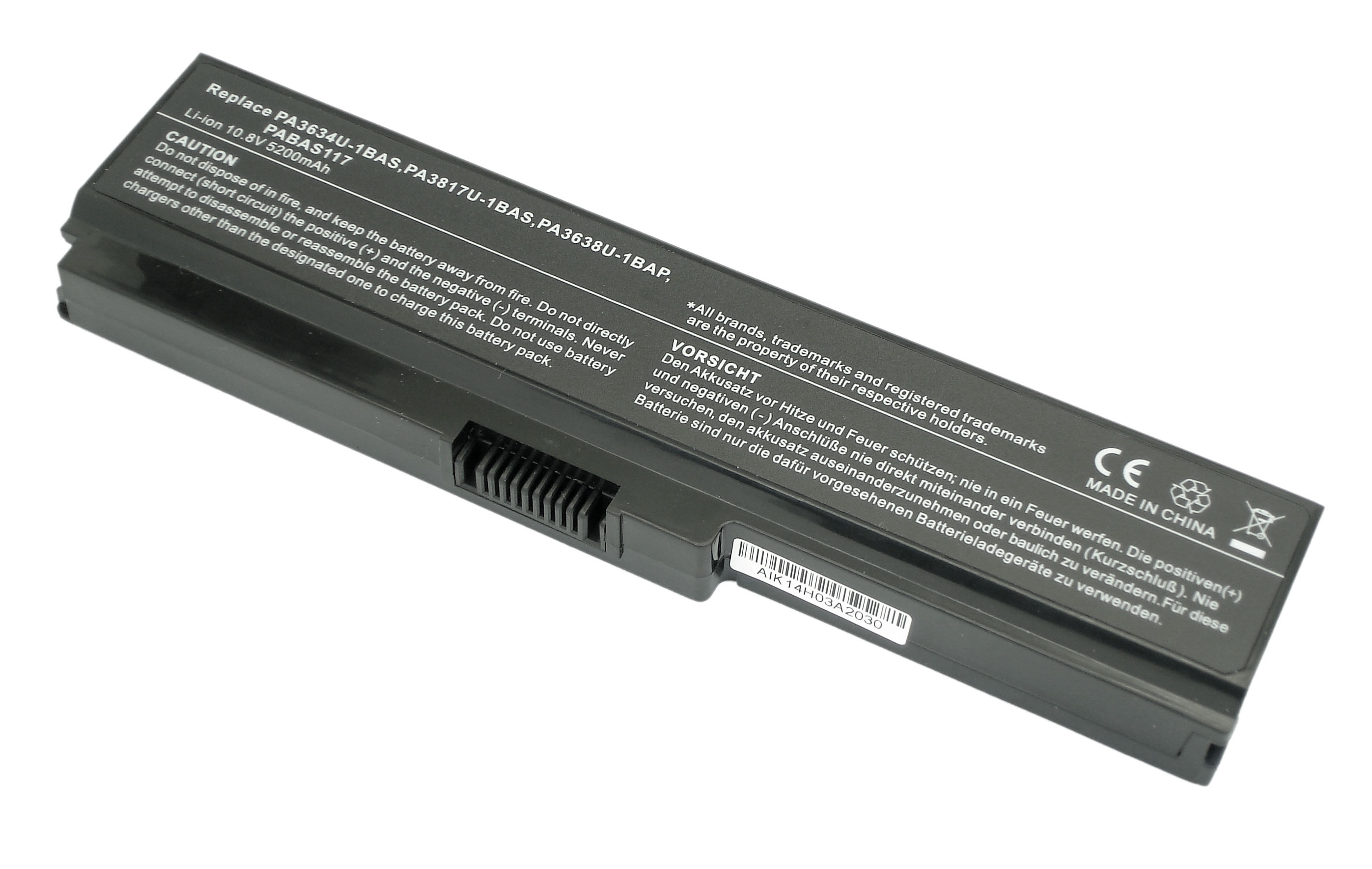 Аккумуляторная батарея OEM для ноутбука Toshiba Satellite L750 (PA3634U-1BAS) 5200mAh