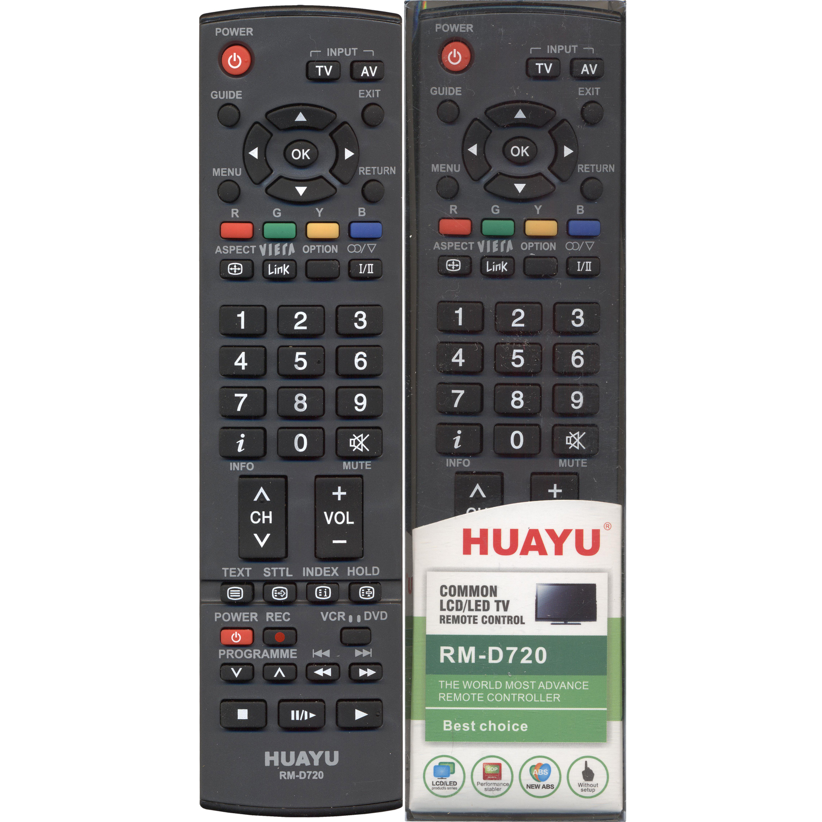 

Пульт универсальный для телевизоров Panasonic RM-D720 от Huayu, Черный