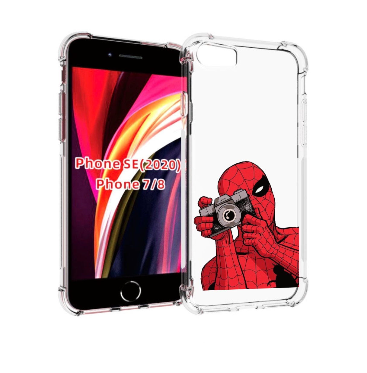 

Чехол MyPads человек паук фотограф детский для iPhone 7 4.7 / iPhone 8 / iPhone SE 2, Прозрачный, Tocco