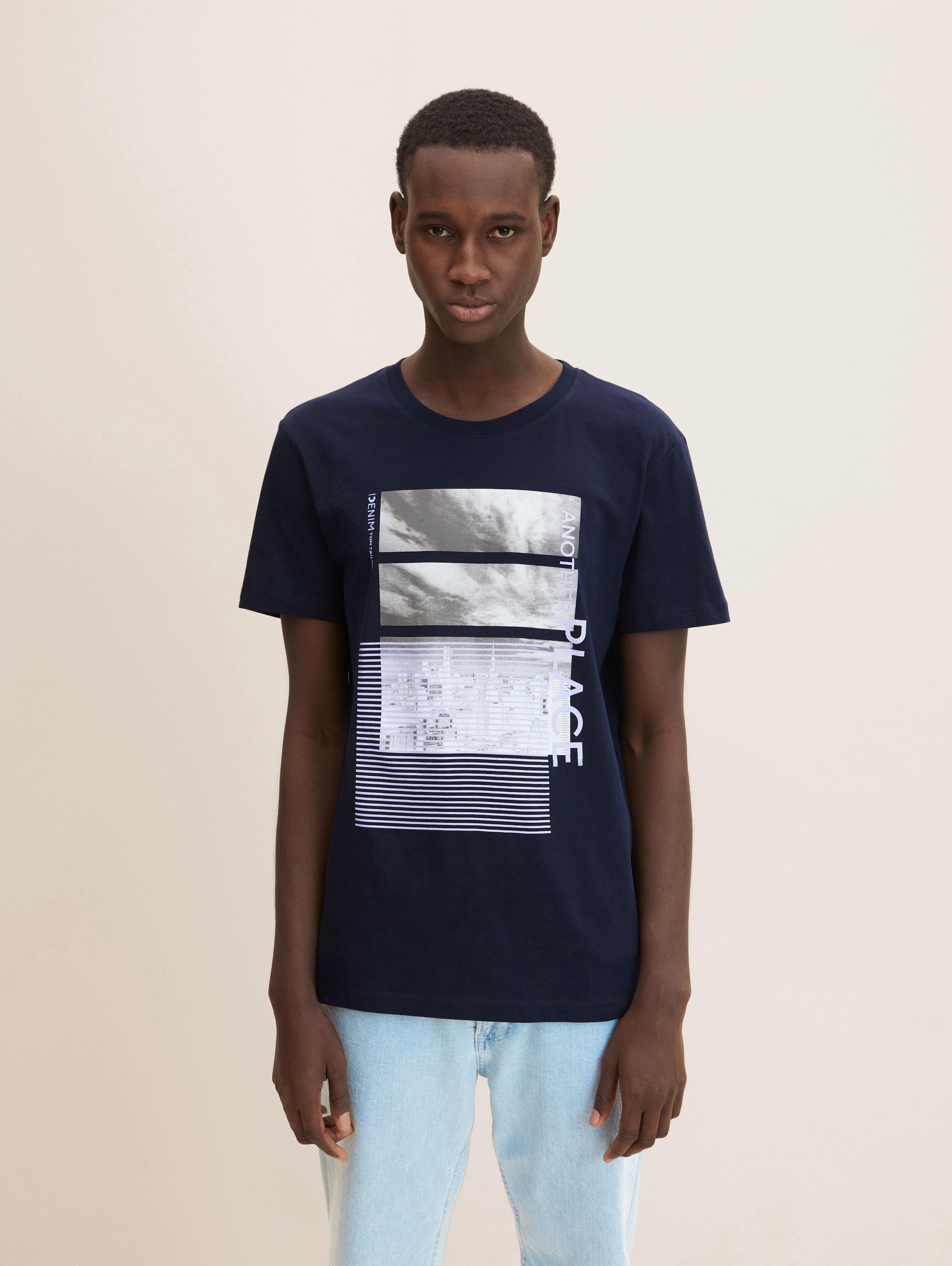 

Футболка мужская Tom Tailor Denim 1033026 синяя M, 1033026
