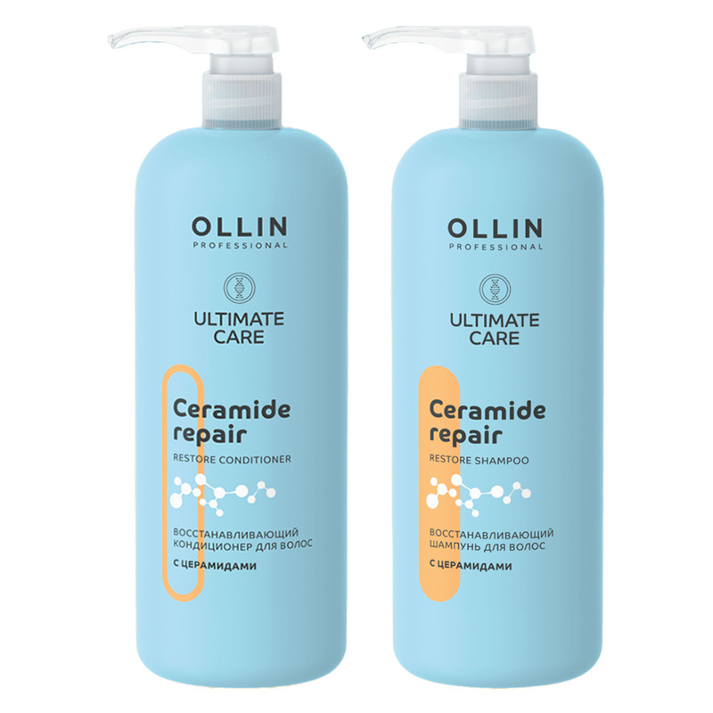 Набор для восстановления волос Ollin Professional Ultimate Care 1000 мл и 1000 мл