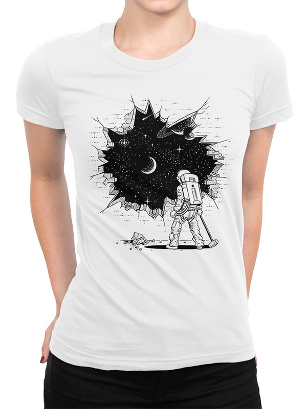 

Футболка женская Dream Shirts с Космонавтом белая M, Белый, с Космонавтом