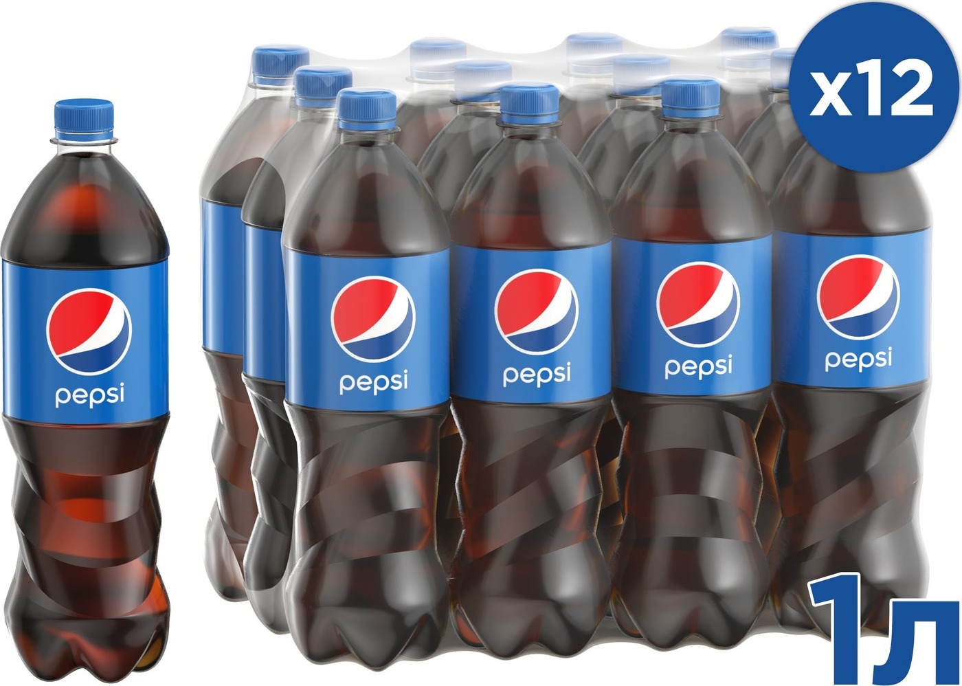 Напиток Pepsi кола сильногазированный 1л*12