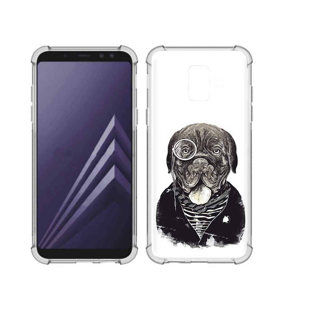 

Чехол MyPads Tocco для Samsung Galaxy A6 (2018) солидный песик (PT111558.582.615), Прозрачный, Tocco