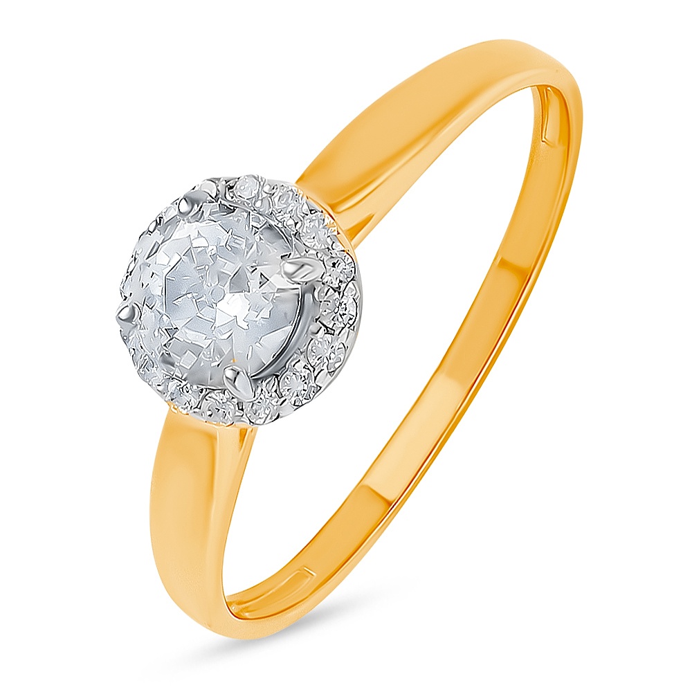 

Кольцо из красного золота р.  585Gold 4300138698, фианит, 4300138698