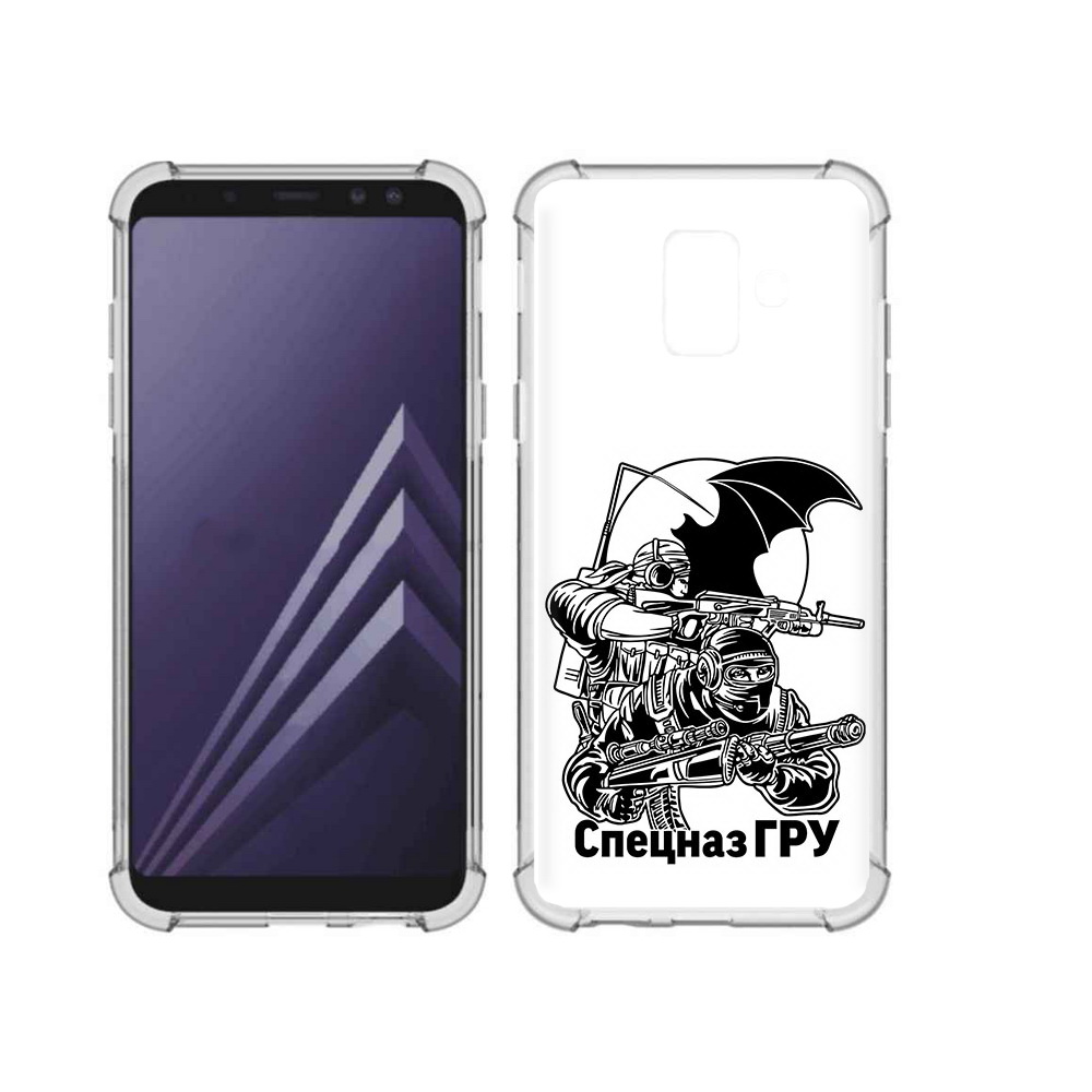 

Чехол MyPads Tocco для Samsung Galaxy A6 (2018) спецназ гру (PT111558.582.618), Прозрачный, Tocco