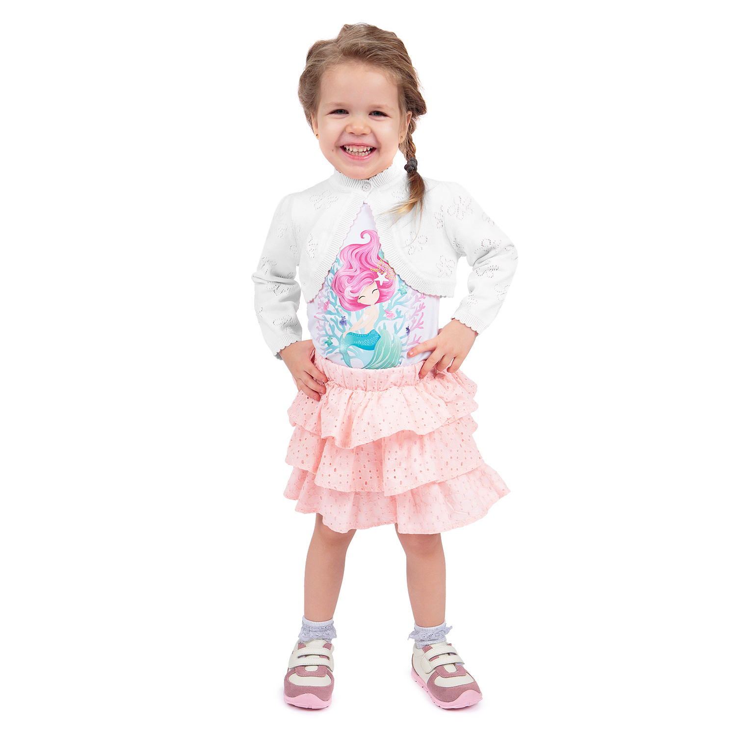 

Накидка Fresh Style, цвет: белый р.98, SS19SM01S