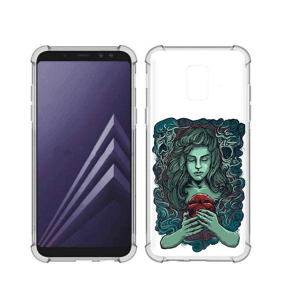 

Чехол MyPads Tocco для Samsung Galaxy A6 (2018) спящая девушка (PT111558.582.619), Прозрачный, Tocco