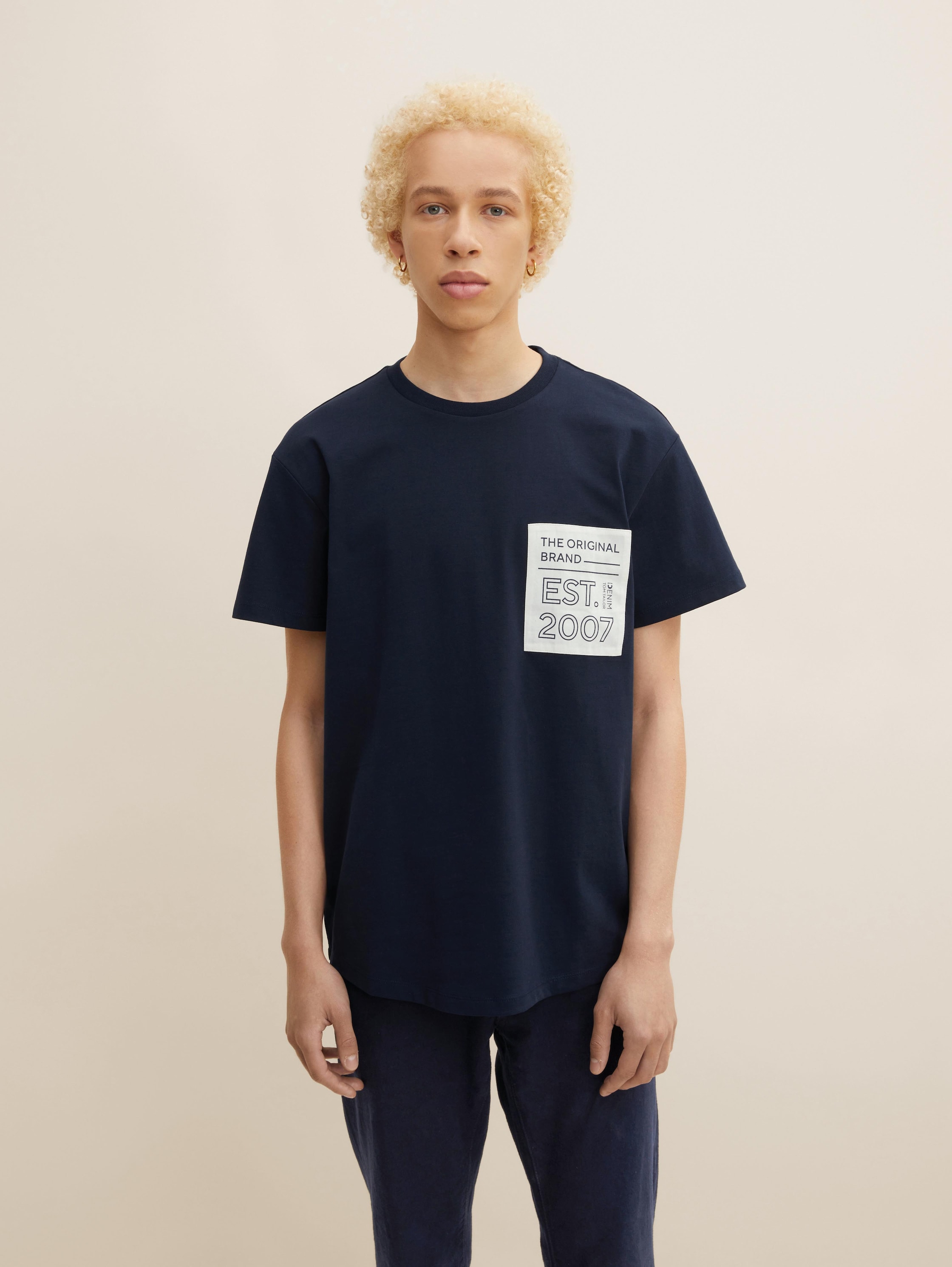

Футболка мужская Tom Tailor Denim 1033031 синяя S, 1033031