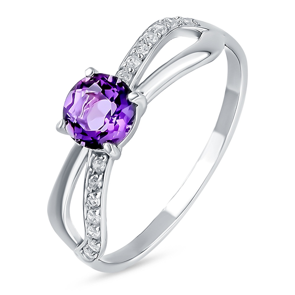 

Кольцо из серебра р. , 585Gold 4100089323, аметист, 4100089323