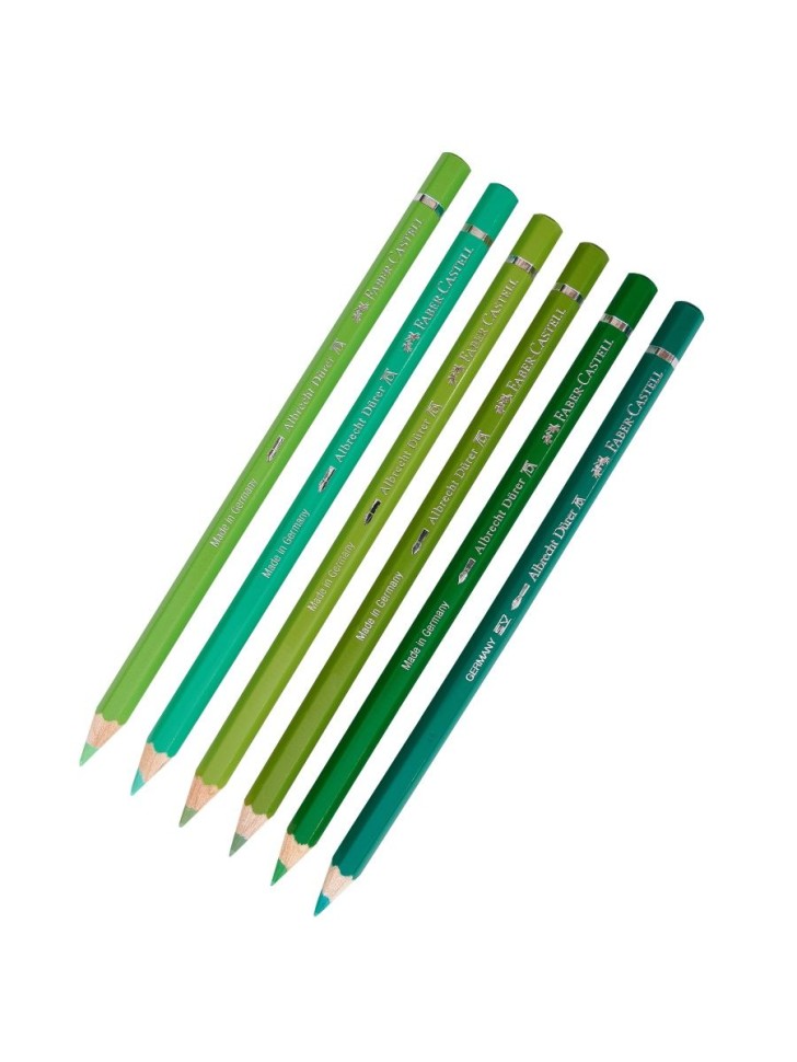 

Карандаш № 162,168,170,171,264,266, комплект 6 штук, Albrecht Durer, Разноцветные, FABER-CASTELL Комплект карандашей Albrecht Durer 6 штук, Зелёные яркиеСостав комплекта по цветам (номера по каталогу Faber-Castell): №№ 162, 168, 170, 171, 264, 266