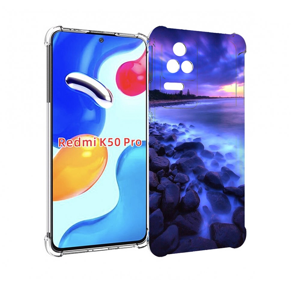 

Чехол MyPads неоновый берег для Xiaomi Redmi K50 / K50 Pro, Прозрачный, Tocco