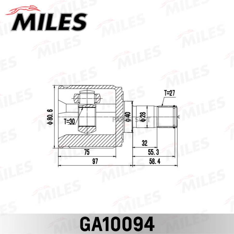 

Шрус Honda Accord (Cl/Cn/Cm) 02-08 Внут. Miles арт. GA10094