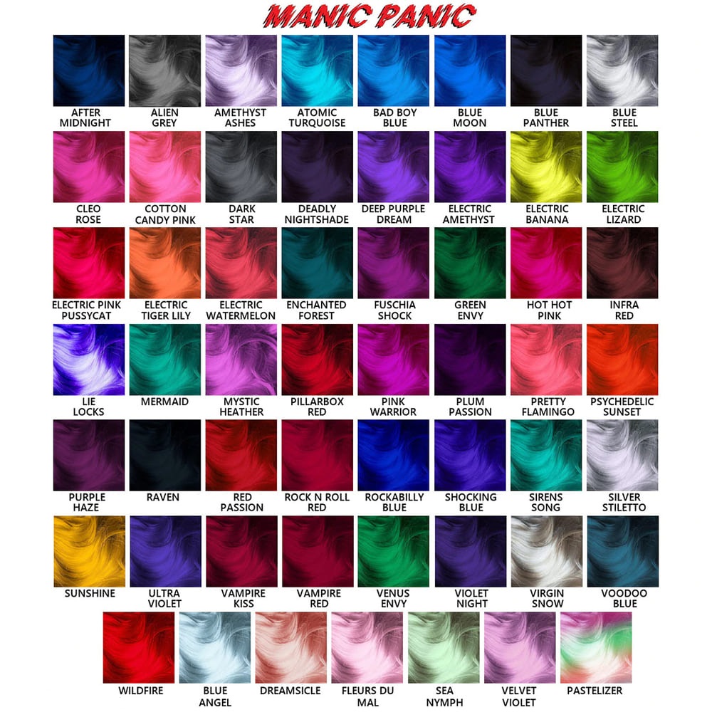 

Палитра Manic Panic, Разноцветный