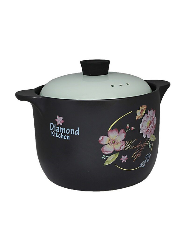 

Кастрюля с крышкой Diamond kitchen Lenardi 6 л 225-036, Черный