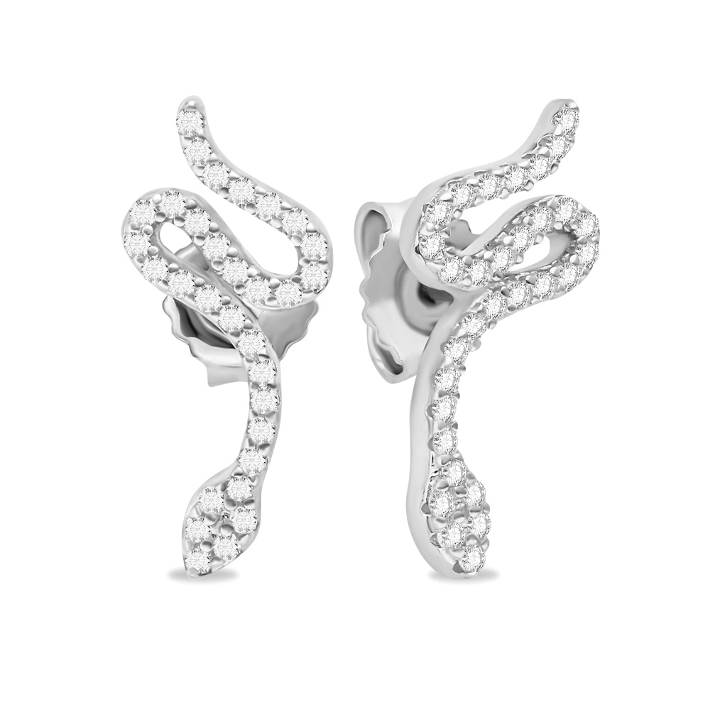 

Серьги из серебра 585Gold 4100083542, фианит, 4100083542