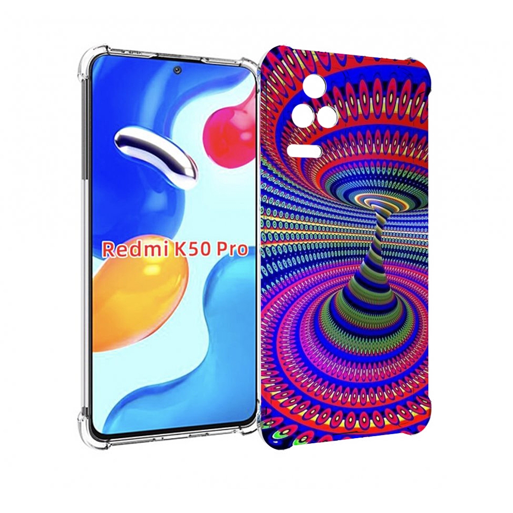 

Чехол MyPads оптическая иллюзия для Xiaomi Redmi K50 / K50 Pro, Прозрачный, Tocco