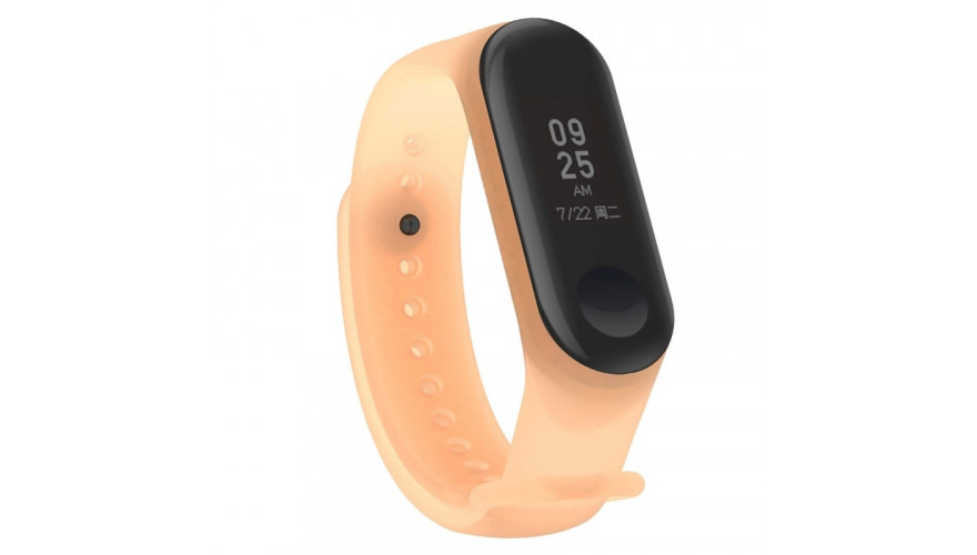 

Ремешок для Mi Band 3/4 transparent silicone loop коричневый