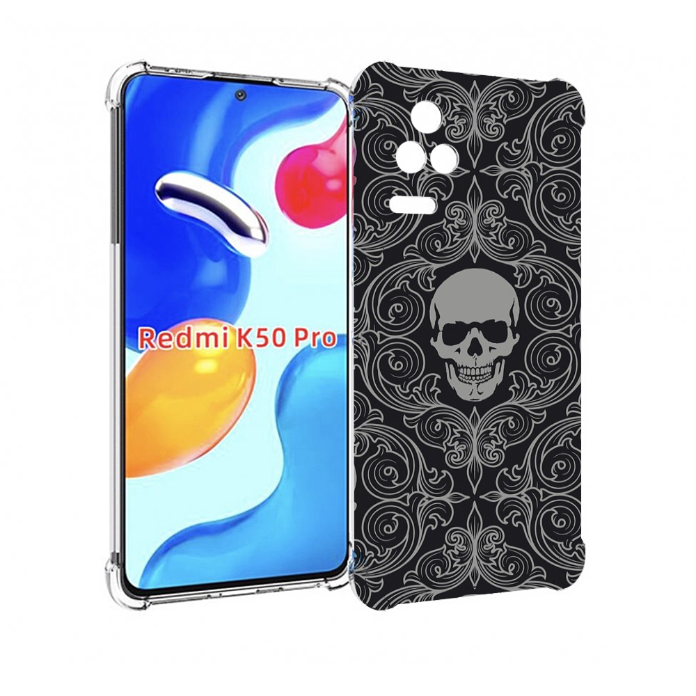 

Чехол MyPads орнамент-черепов для Xiaomi Redmi K50 / K50 Pro, Прозрачный, Tocco