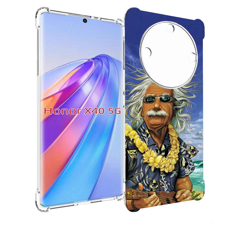 

Чехол MyPads энштейн на отдыхе для Honor X40, Прозрачный, Tocco