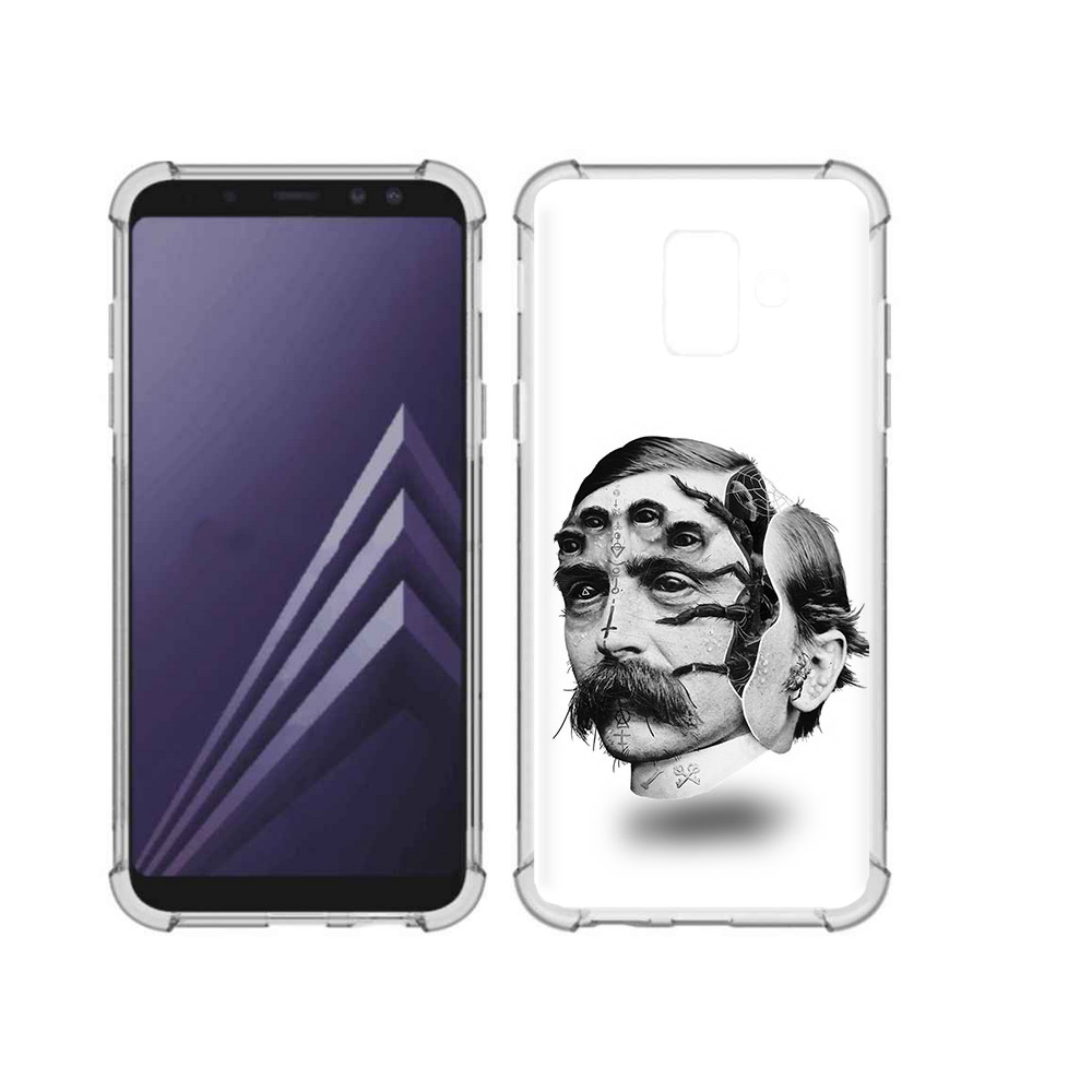 

Чехол MyPads Tocco для Samsung Galaxy A6 (2018) страшное лицо мужчины (PT111558.582.629), Прозрачный, Tocco